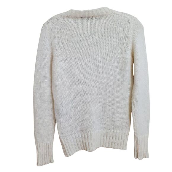 Maje Size 1/S Womens Mohair Crew Sweater Neck Soft White Pullover Old Money Lux - Picture 3 of 9